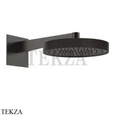 Gessi Inverso RIGATO Верхняя душевая лейка с кронштейном 30 см 63568-707, Black Metal Br. PVD