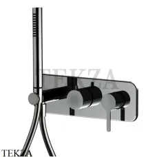 FIMA Carlo Frattini SNAP Смеситель для душа с гарнитуром, внешняя часть F3129WX2CN, Black chrome