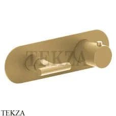 Fantini Sailing Термостат для душа, на 2 потока, внешняя часть 67P6J272B, Matt British Gold