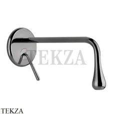 Gessi Goccia Смеситель для раковины длинный излив, внешняя часть 33686-124, Black Metal глянец