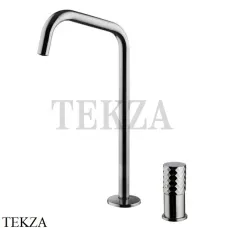 FIMA Carlo Frattini Spillo TECH X Смеситель для раковины, с донным клапаном F3271TNDXCN, Black chrome