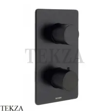 Bossini Black & White OKI Термостат для душа, на 2,3,4,5 выходов, внешняя часть Z00002.073, черный матовый