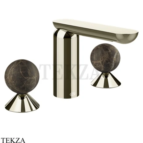 Gessi Perle Смеситель для раковины на 3 отв., без гарнитура 74115-720, никель глянец