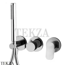 FIMA Carlo Frattini FLO Смеситель для душа с душевым гарнитуром, F3819X8CR, хром глянец (снят с производства)