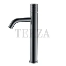 Boheme Stick Смеситель для раковины высокий Stick 122-SGM Shine Gun Metal с ручкой DIAMOND