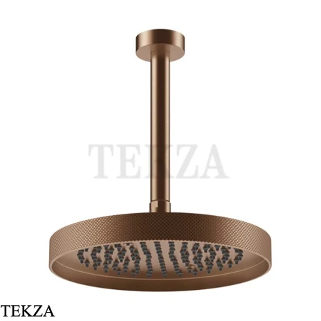 Gessi Inverso Diamantato Верхняя лейка D25,0 см с кронштейном под размер 63653-708, Copper Brushed PVD