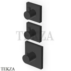 Zucchetti Pan Термостат для душа, 2 выхода, внешняя часть ZP8660.N6, матовый черный