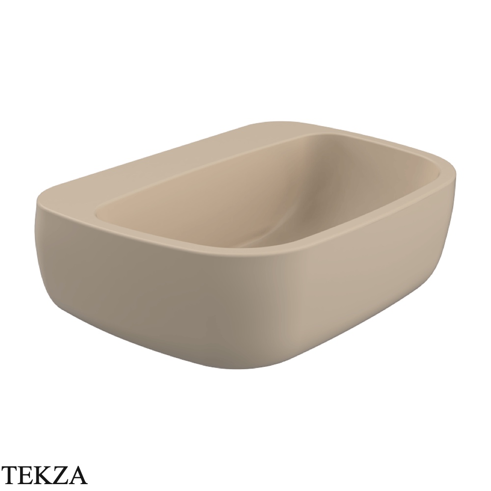 Flaminia MONO раковина накладная или подвесная 54×40×18,5 см, бежевый Argilla матовый