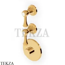 Zucchetti Agora Classic Термостат для душа, 2 выхода, внешняя часть ZAL660.C40, золото глянец