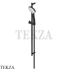 Zucchetti Штанга 80 с круглым ручным душем 3 режима D11 Z95181.N1,черный goffrato