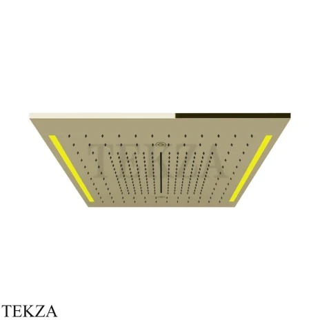 Gessi COLOUR Накладная душевая панель 500х500, 4 функции 57977-710, Brass PVD