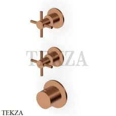 Zucchetti Helm Термостат для душа на 2 потока, внешняя часть ZHM802.XP91, медь brushed