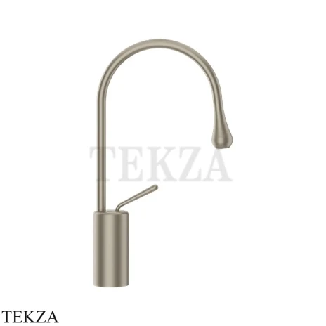 Gessi Goccia Смеситель для раковины высокий, без сливного гарнитура 33604-149, Finox Br. Nickel