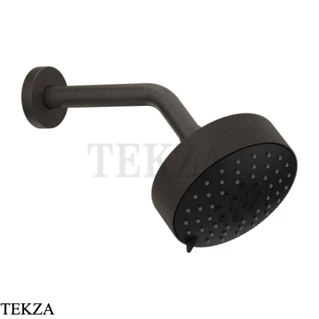 Gessi ANELLO Верхняя лейка D12,9 см с кронштейном 63356-707, Black Metal Brushed PVD