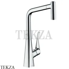Hansgrohe Metris Смеситель для кухни с выдвижной лейкой 14820000, хром глянец