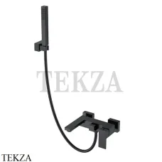 Boheme Qubic Смеситель для ванны, ручной душ с держателем 473-B, черный матовый