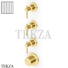Zucchetti Helm Vertical Термостат для душа на 3 потока, внешняя часть ZHL803.XP41G2, brushed gold PVD