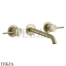 Gessi 316 INTRECCIO Смеситель для раковины, длинный, внешняя часть 54194-727, Brushed Brass