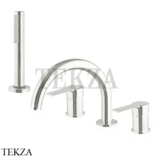FIMA Carlo Frattini MAST Смеситель на борт ванны, с гарнитуром, F3144NSN, Brushed nickel