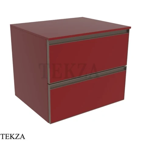 Flaminia Cubika тумба под раковину подвесная 60×50×50 см, 2 ящика, бордовый Bordeaux матовый