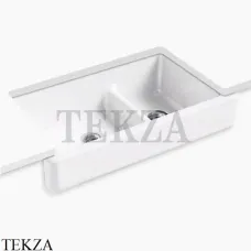 Kohler Whitehaven Мойка для кухни с двумя чашами, с узким фартуком, чугун K-6426-0, белый глянец Kohler Whitehaven Мойка для кухни с двумя чашами, с узким фартуком, чугун K-6426-0, белый глянец