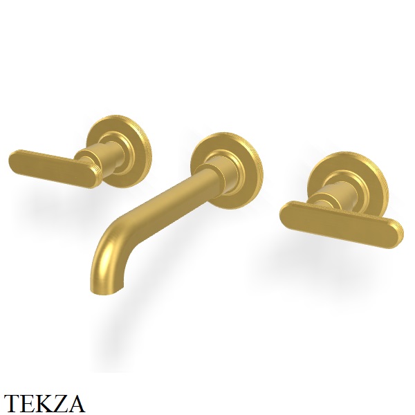 FIMA Carlo Frattini Park Line Смеситель для раковины 3 отв, внешняя часть F1331L/5OS, Brushed gold