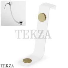 Zucchetti Слив-перелив для ванны с наполнением, push Z90083.XP31, brushed british gold PVD