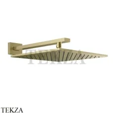 Gessi Rettangolo shower Верхний душ с кронштейном 15185-727, Brushed Brass PVD Gessi Rettangolo shower Верхний душ с кронштейном 15185-727, Brushed Brass PVD