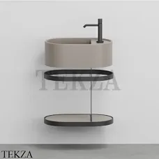 Cielo Les Petites Ovale Консоль с раковиной LPLAO46, керамическая полка, Arenaria Cielo Les Petites Ovale Консоль с раковиной LPLAO46, керамическая полка, Arenaria