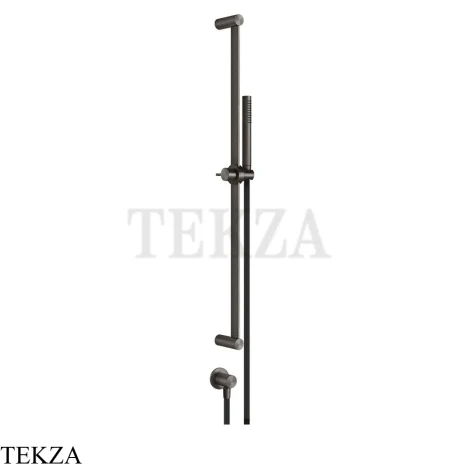 Gessi 316 SHOWER Душевой гарнитур с выводом для шланга 54045-707, Black Metal Brushed PVD