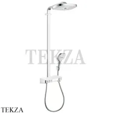 Hansgrohe Raindance Select E Showerpipe 300 2 jet Душевая колонна с термостатом 27127400, хром глянец/белый