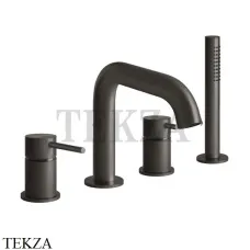 Gessi 316 BATH Смеситель для ванны на 4 отверстия 54037-707, Black Metal Brushed