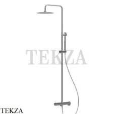 Newform Душевая колонна с термостатом, ручным и верхним душем 69650X.50.050, Stainless steel