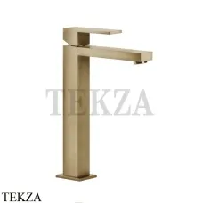 Gessi Rettangolo Смеситель для раковины высокий, без сливного гарнитура 11922-726, Warm Bronze Br.