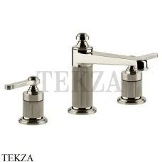 Gessi VENTI20 Смеситель для раковины на 3 отв. средний, без донного клапана 65014-720, Nickel PVD