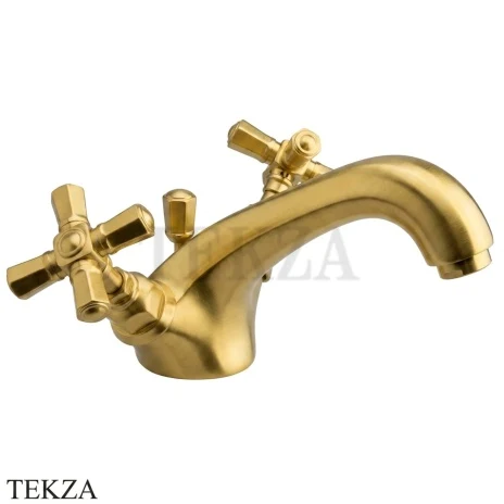 Nicolazzi TEIDE FOUR Смеситель для раковины, с донным клапаном 1932SG45, Satin Gold
