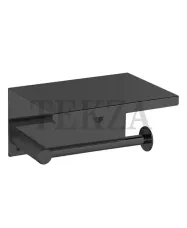 Boheme Uno Держатель для туалетной бумаги с крышкой-полочкой Uno 10971-SGM Shine Gun Metall