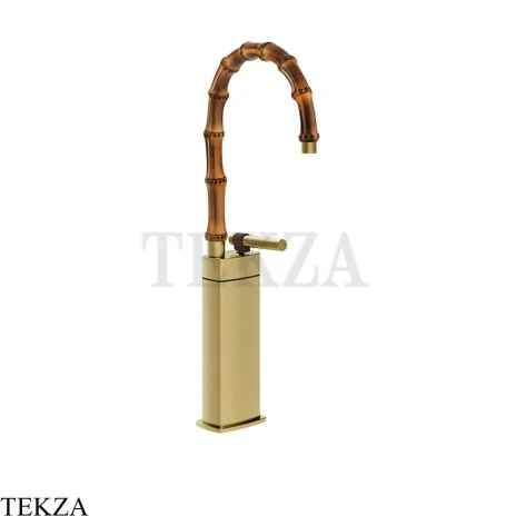 Gessi Jacqueline Смеситель для раковины высокий, без донного клапана 77005-727, шампань Brushed