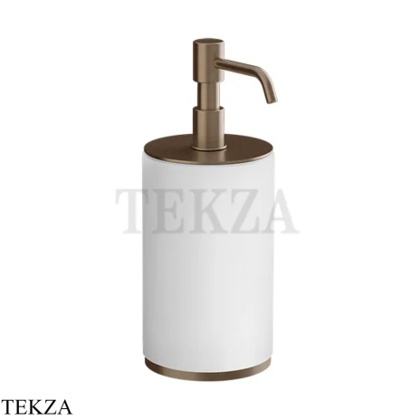 Gessi INCISO accessories Дозатор для жидкого мыла настольный, белый 66437-761, Coffee Bronze Br. PVD