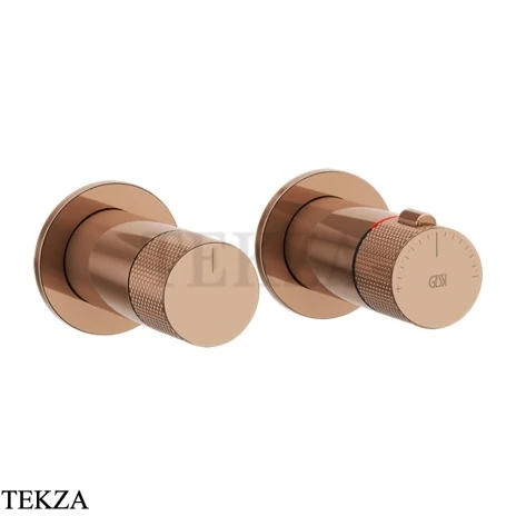 Gessi INCISO SHOWER Термостат для душа на 3 потока, внешняя часть 58138-030, Copper PVD