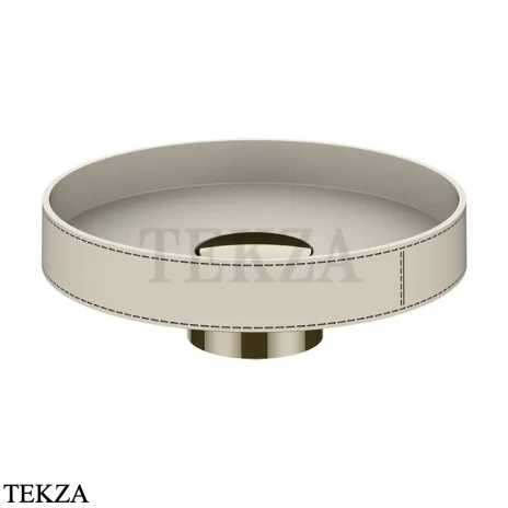Gessi Pelle Tresse Раковина круглая накладная, без перелива 78601-433, Crème/ Nickel PVD