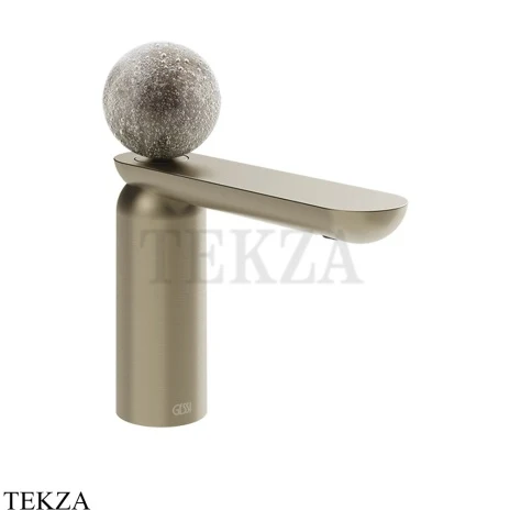 Gessi Perle Смеситель для раковины, с донным клапаном 74651-149, нерж. сталь Brush / никель Brushed