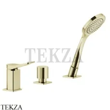 Gessi RILIEVO Смеситель для ванны с гарнитуром, без излива 59043-710, Brass PVD
