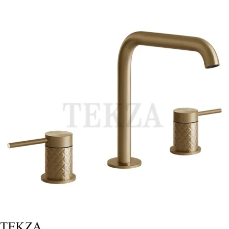Gessi 316 INTRECCIO Смеситель для раковины, без сливного гарнитура 54112-726, Warm Steel Brushed PVD