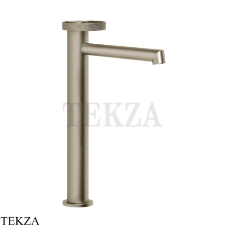 Gessi ANELLO Смеситель для раковины высокий, длинный, без донного клапана 63306-149, Finox Brushed Nickel