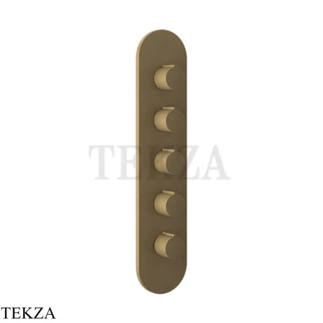 Gessi Ingranaggio-Anello Термостат для душа, 4 потока, внешняя часть 43068-713, Antique Brass