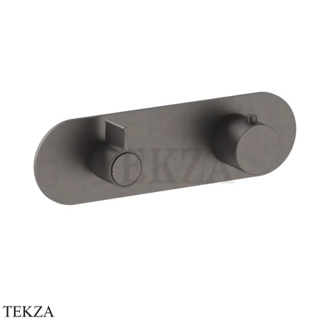 Fantini Flora Термостат для душа, 2 потока, внешняя часть 76P5J772B, Matt Gun Metal PVD