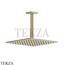 Gessi RILIEVO Потолочная душевая лейка с кронштейном 59155-727, Brushed Brass