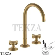 Fantini Icona Classic Смеситель для раковины, с донным клапаном 53Q7R007, Pure Brass PVD