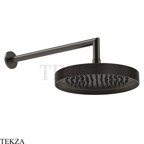 Gessi Incastri RIGATO Верхняя лейка D25 с кронштейном из стены 63745-707, black хром Brush